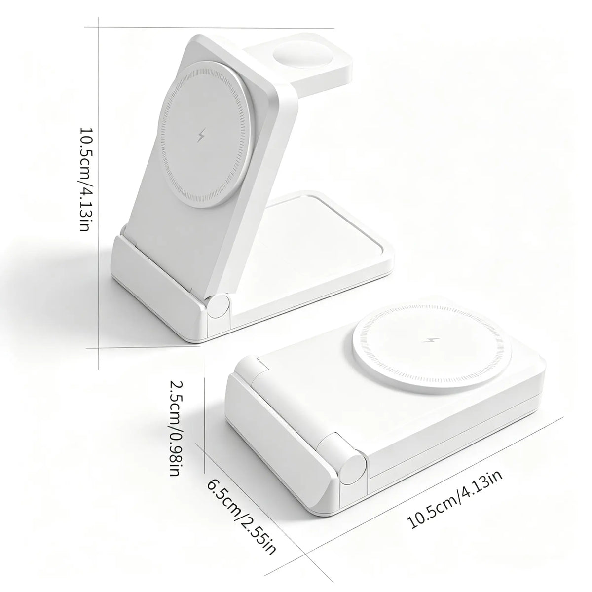 Foldable Magnetic 3 in 1 Wireless Charger Travel Portable Charging Station Travel Gadgets for Iphone 16，Airpods & Apple Watch，Desk Organizer Charging Station，Multi Device Charger Simultaneously