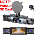 360° Surround View 4 Channel Dash Cam , 1080P FHD , 3.18" IPS Display, Built-In 2.4Ghz Wifi App Control, WDR, Loop Recording, Reverse Assist, 4 Lens Front Rear inside Left Right Car Driving Recorder, Car Security Camera-Yy
