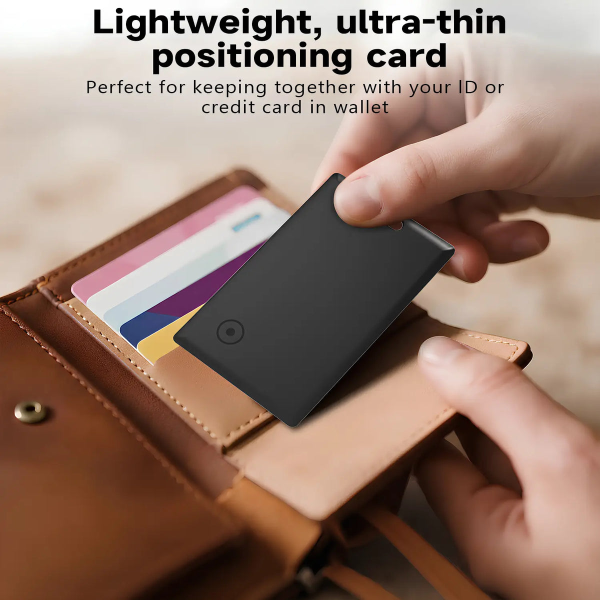 Mfi Certified Card Shape Smart Key Finder - Wireless Positioning Tracker, Find My Compatible GPS Locator for Wallet/Keys, 5-10 Year Long-Lasting Battery, Portable Phone Accessory, Ideal Mothers Day Gift