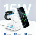 Foldable Magnetic 3 in 1 Wireless Charger Travel Portable Charging Station Travel Gadgets for Iphone 16，Airpods & Apple Watch，Desk Organizer Charging Station，Multi Device Charger Simultaneously