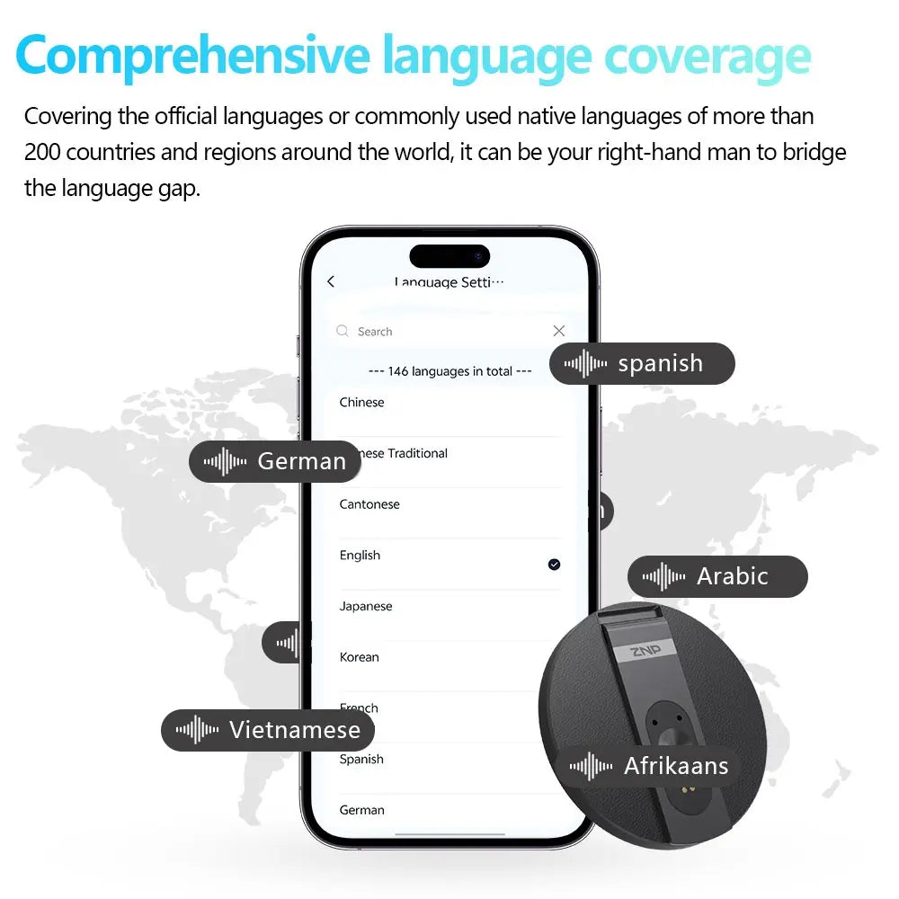 3-In-1 AI Translator Recorder, Smart Compact Portable Audio Recording Voice Recorder, Language Translator Device for Translate & Transcribe, 140+ Language Translator, Online/Video/Photo Translation for Meeting Lecture Travel Gadgets